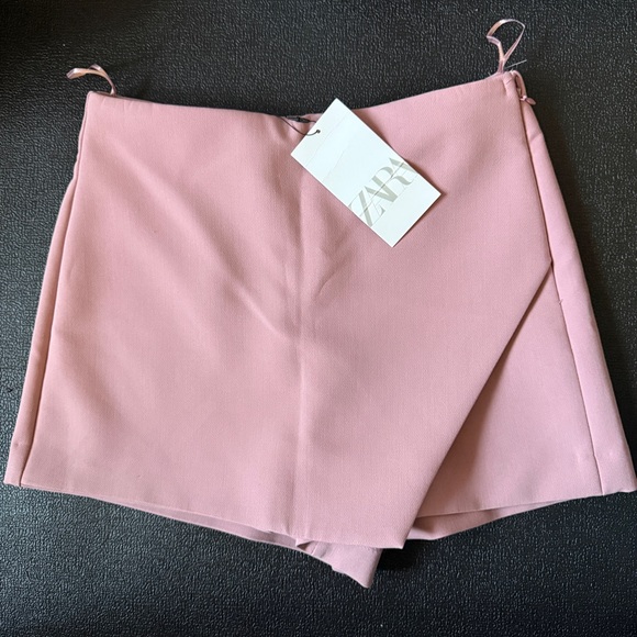 Zara Dresses & Skirts - NWT Zara Blush Pink Women's Shirt Shorts Skorts size S